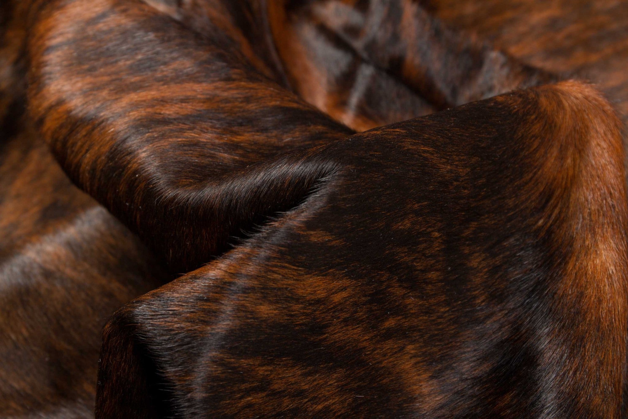 60" X 84" Dark Brindle Cowhide  Rug