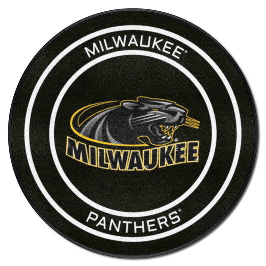 Wisconsin-Milwaukee Hockey Puck Rug - 27in. Diameter