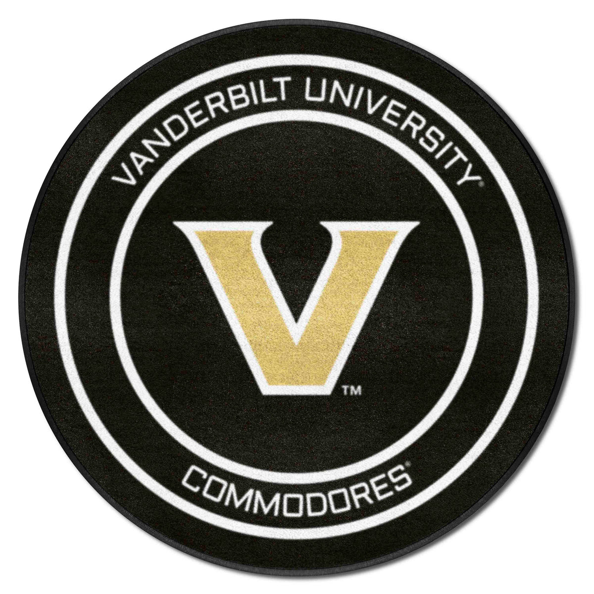 Vanderbilt Commodores Hockey Puck Rug - 27in. Diameter