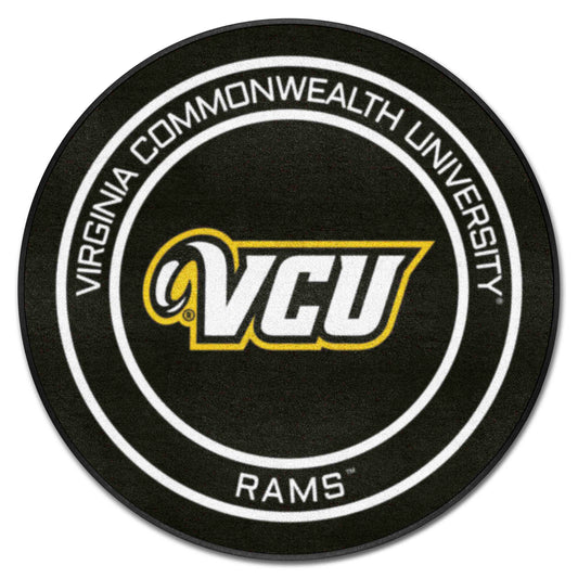 VCU Hockey Puck Rug - 27in. Diameter