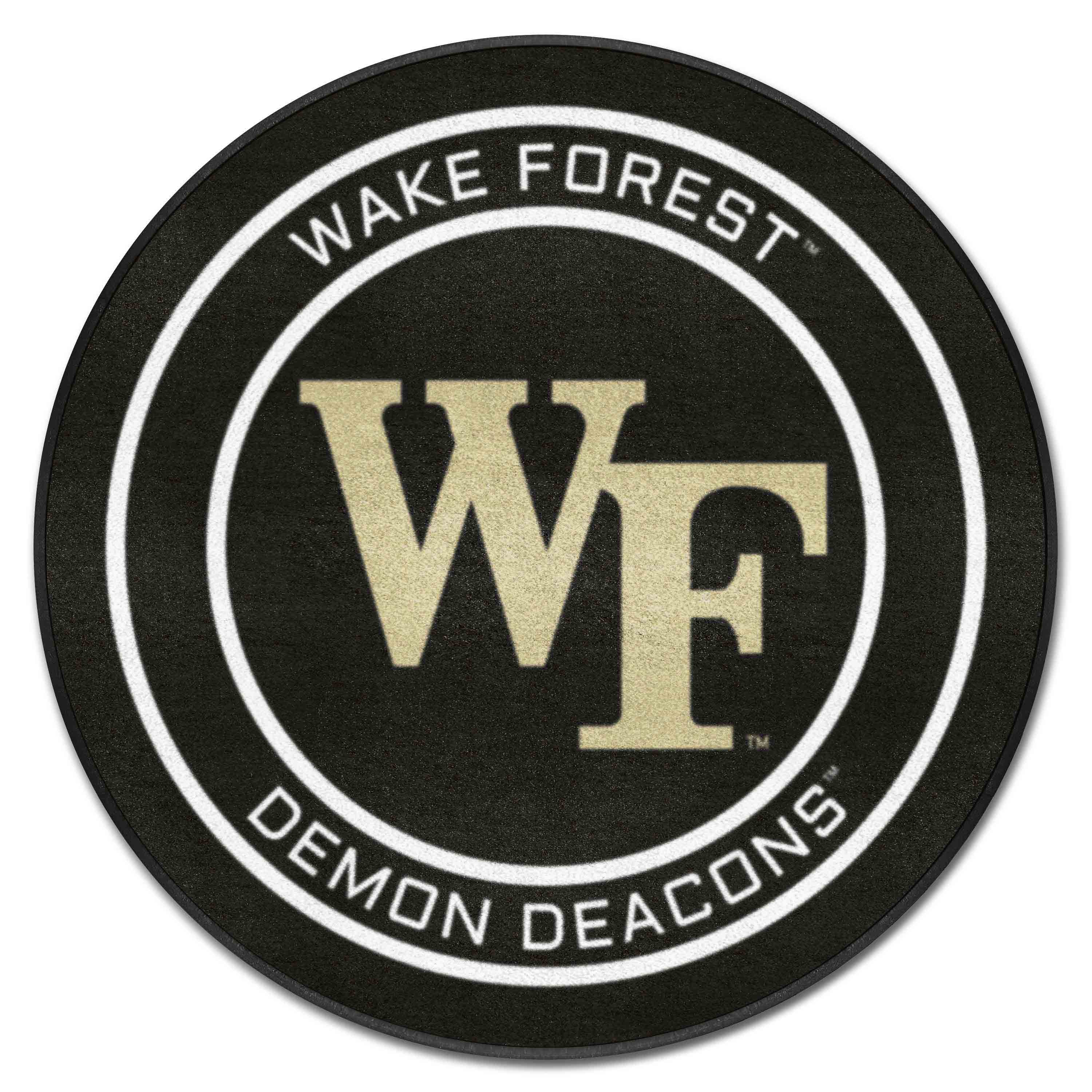 Wake Forest Hockey Puck Rug - 27in. Diameter