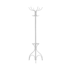 18" X 18" X 70" White  Metal  Coat Rack