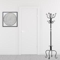 21" X 21" X 74" Black  Metal  Coat Rack