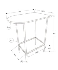 24" White Free Form Manufactured Wood Bar Table