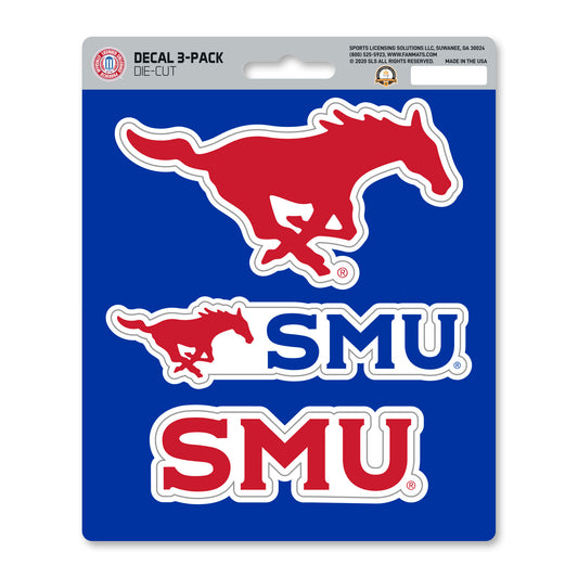 SMU Mustangs 3 Piece Decal Sticker Set