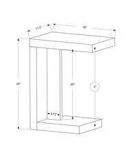 11.5" X 18" X 24" Cappuccino Hollow Core Particle Board  Accent Table