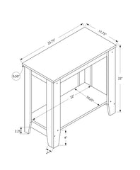 22" Dark Brown Wood End Table With Shelf