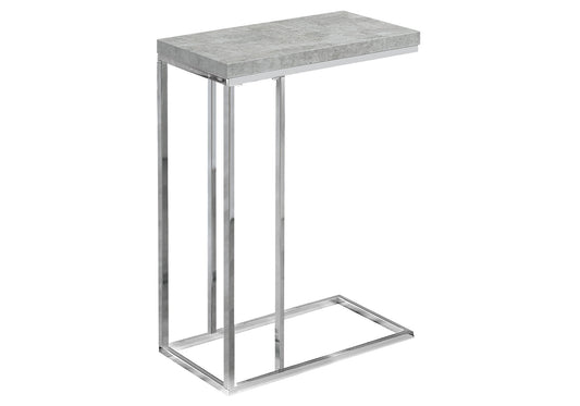 18.25" X 10.25" X 25.25" Grey Particle Board Metal  Accent Table