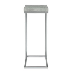 18.25" X 10.25" X 25.25" Grey Particle Board Metal  Accent Table