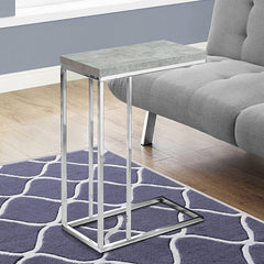 18.25" X 10.25" X 25.25" Grey Particle Board Metal  Accent Table