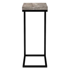 18.25" X 10.25" X 25.25" Taupeblack Particle Board Metal  Accent Table