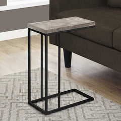 18.25" X 10.25" X 25.25" Taupeblack Particle Board Metal  Accent Table