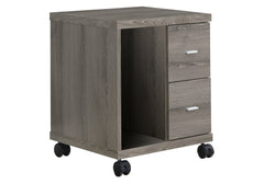 17.75" X 17.75" X 23" Dark Taupe Particle Board Hollow Core 2 Drawers  Office Cabinet