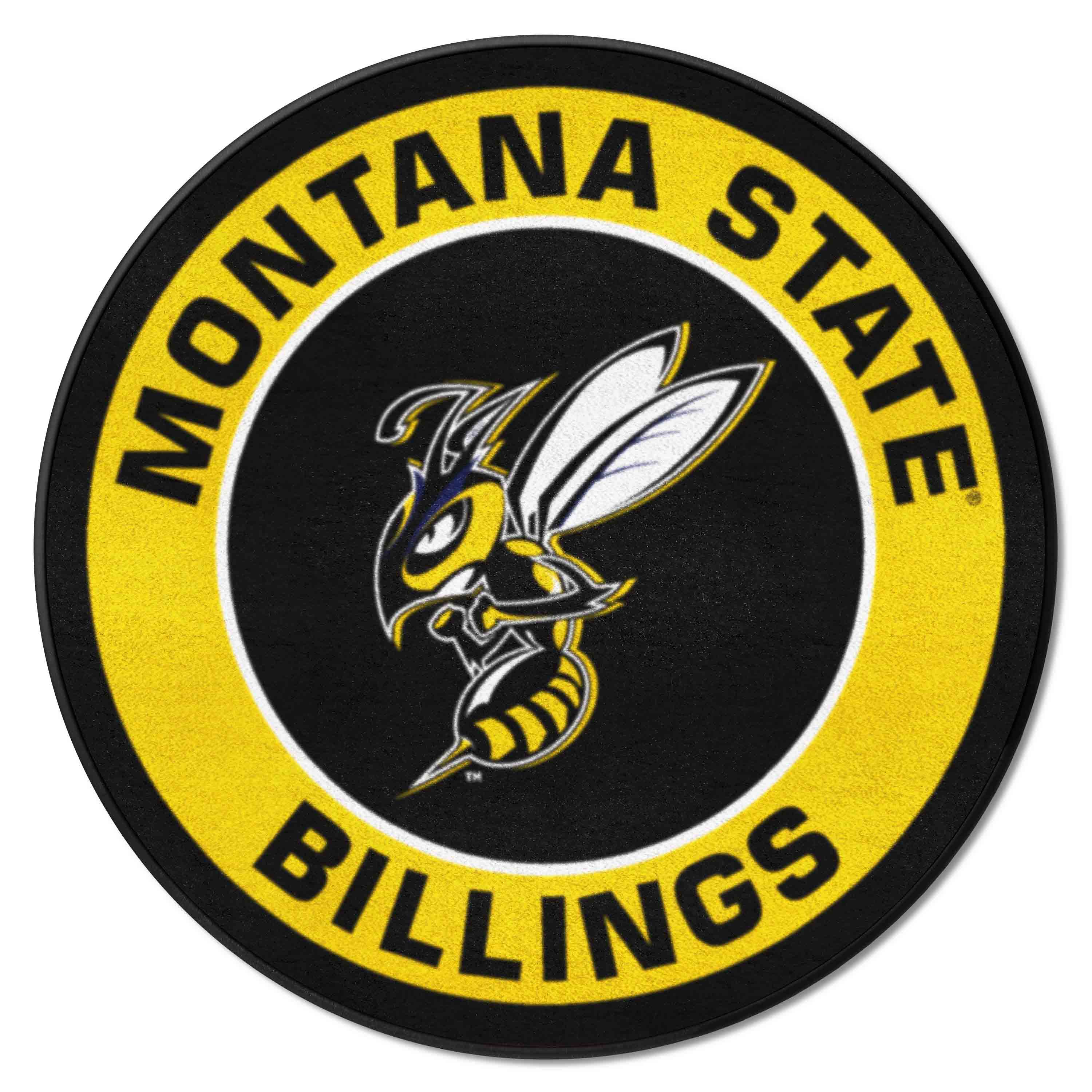 Montana State Billings Yellow Jackets Roundel Rug - 27in. Diameter