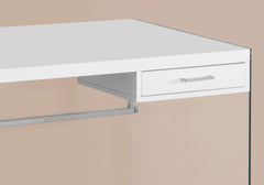 48" White and Clear Computer Desk