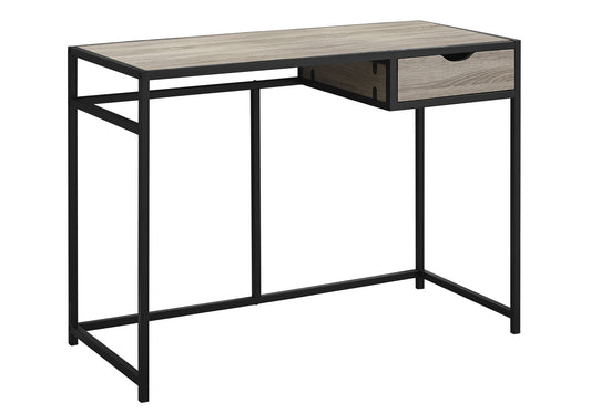 20" Taupe and Black Computer Desk