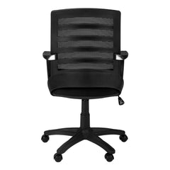 Black Polyester Seat Swivel Adjustable Task Chair Mesh Back Plastic Frame - Homeroots