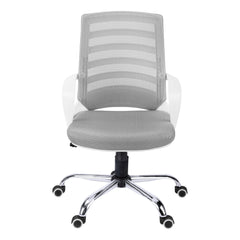 Black Polyester Seat Swivel Adjustable Task Chair Mesh Back Plastic Frame