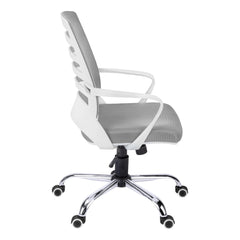 Black Polyester Seat Swivel Adjustable Task Chair Mesh Back Plastic Frame - Homeroots