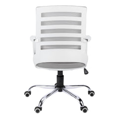 Black Polyester Seat Swivel Adjustable Task Chair Mesh Back Plastic Frame - Homeroots