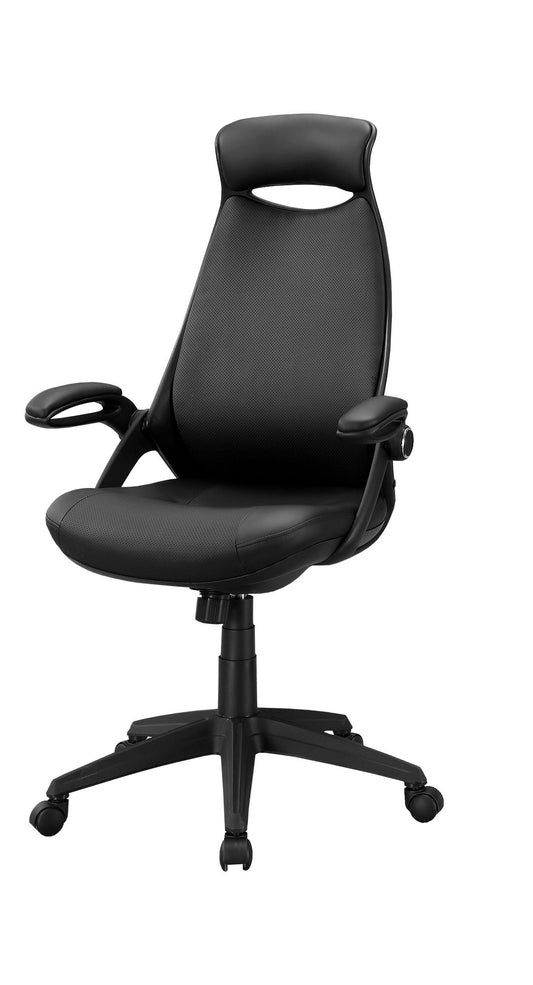 Black Adjustable Swivel Fabric Rolling Executive Office Chair