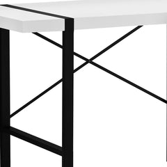 24" White and Black Computer Desk