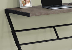 22" Taupe and Black Computer Desk