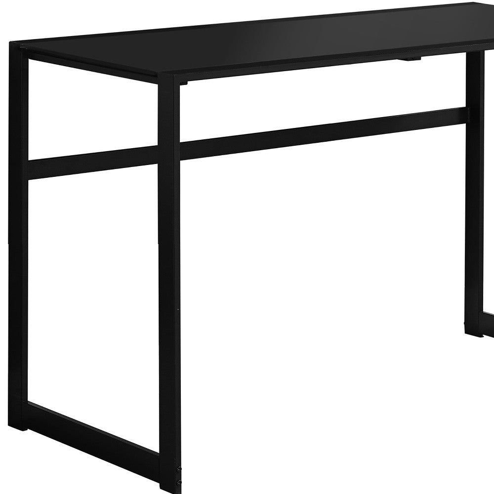 22" Black Glass Computer Desk