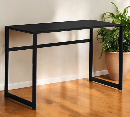 22" Black Glass Computer Desk