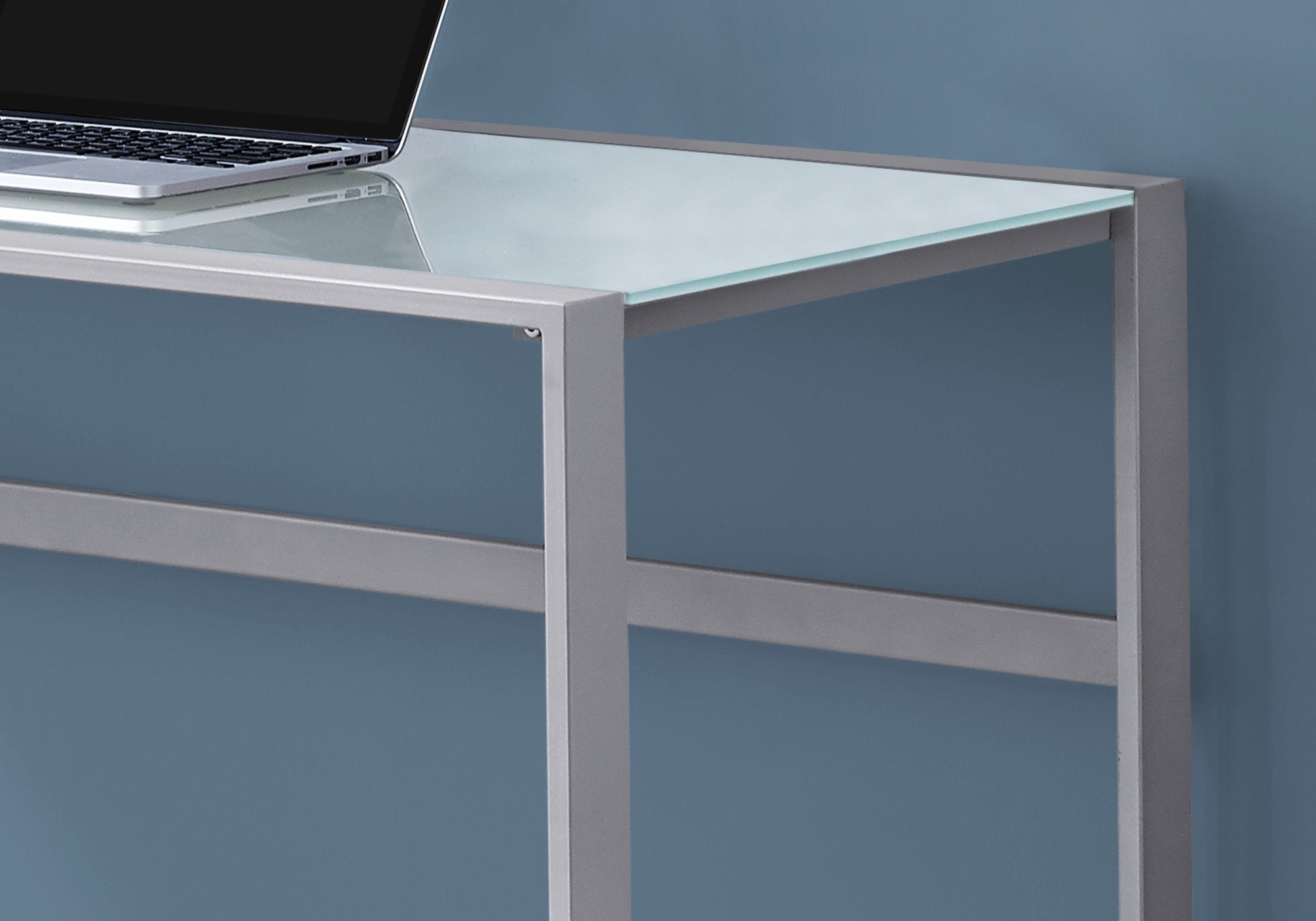 22" Silver Glass Computer Desk