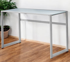 22" Silver Glass Computer Desk