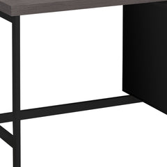 24" Gray and Black Computer Desk With Two Drawers