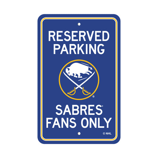 Buffalo Sabres Team Color Reserved Parking Sign Décor 18in. X 11.5in. Lightweight