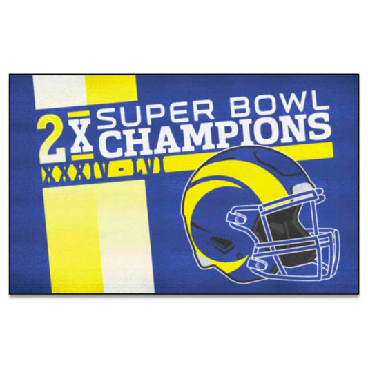 NFL - Los Angeles Rams Dynasty UltiMat Rug - 5ft. x 8ft. - Los Angeles Rams