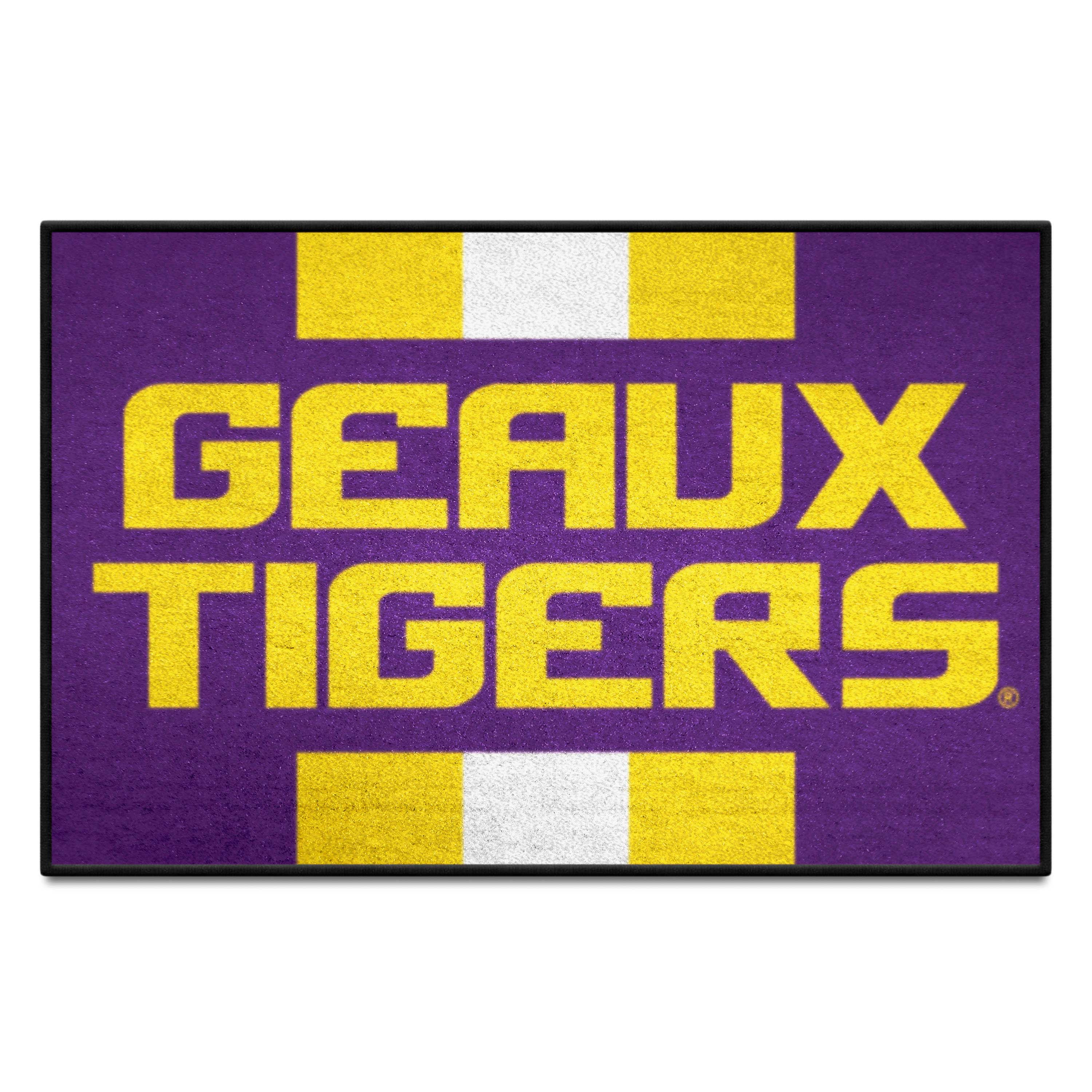 LSU Tigers Starter Mat Accent Rug - 19in. x 30in. Slogan Starter Mat