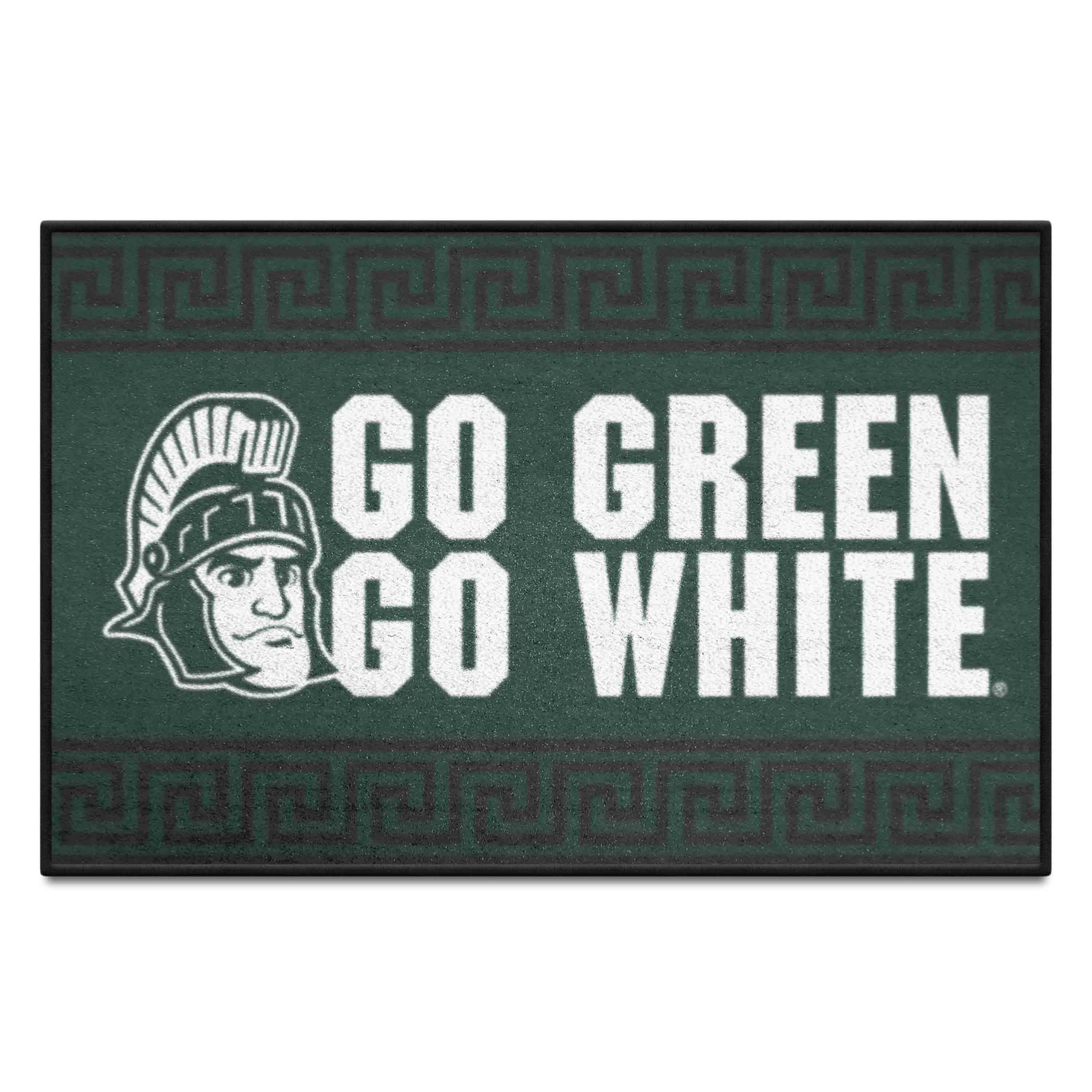 Michigan State Starter Mat Accent Rug - 19in. x 30in. Slogan Design - Michigan State