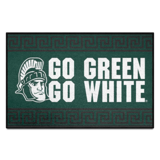 Michigan State Starter Mat Accent Rug - 19in. x 30in. Slogan Design - Michigan State