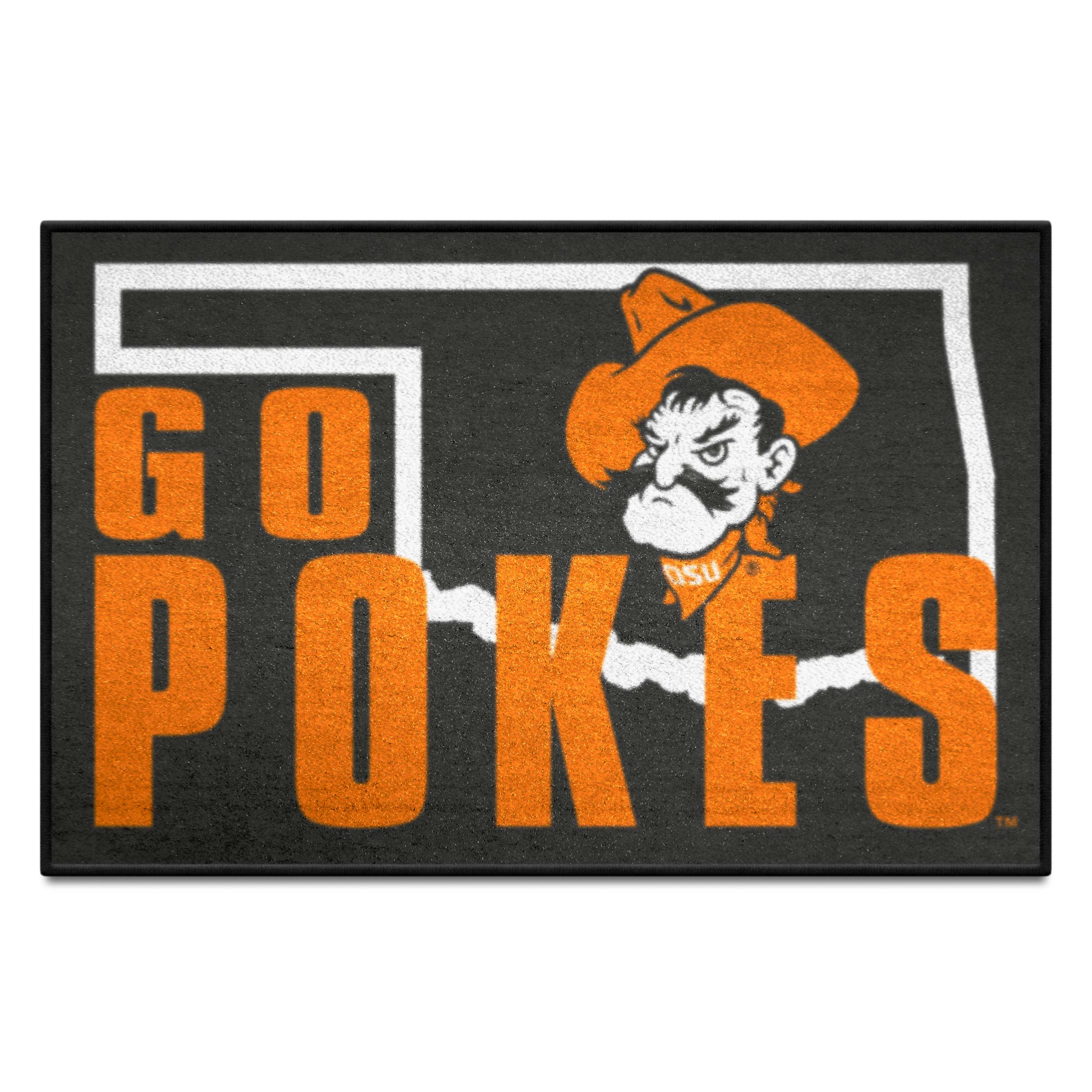 Oklahoma State Cowboys Starter Mat Accent Rug - 19in. x 30in. Slogan Starter Mat - Oklahoma State