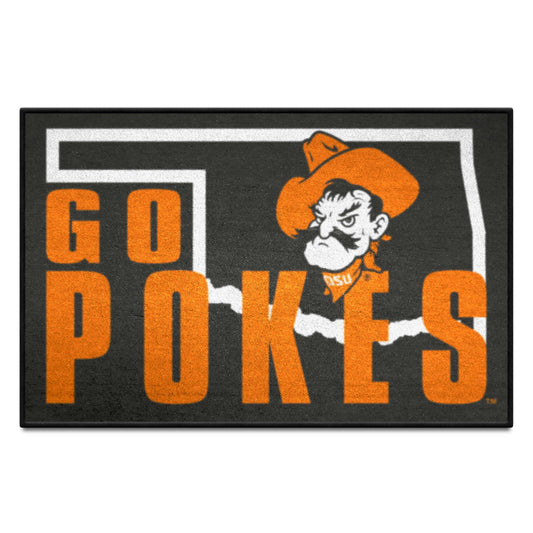 Oklahoma State Cowboys Starter Mat Accent Rug - 19in. x 30in. Slogan Starter Mat - Oklahoma State