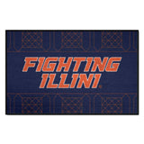 Illinois Starter Mat Accent Rug - 19in. x 30in. Slogan Design