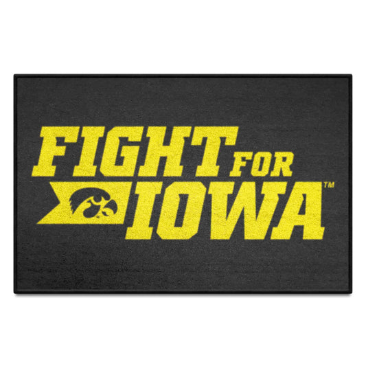 Iowa Hawkeyes Starter Mat Accent Rug - 19in. x 30in. Slogan Starter Mat