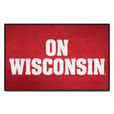 Wisconsin Starter Mat Accent Rug - 19in. x 30in. Slogan Design