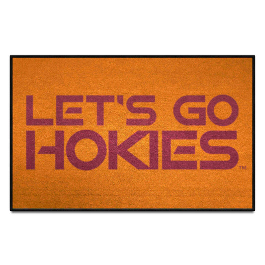 Virginia Tech Hokies Starter Mat Accent Rug - 19in. x 30in. Slogan Starter Mat