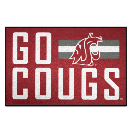 Washington State Cougars Starter Mat Accent Rug - 19in. x 30in. Slogan Starter Mat