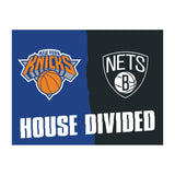 NBA House Divided - New York Knicks / Boston Nets House Divided Rug - 34 in. x 42.5 in.