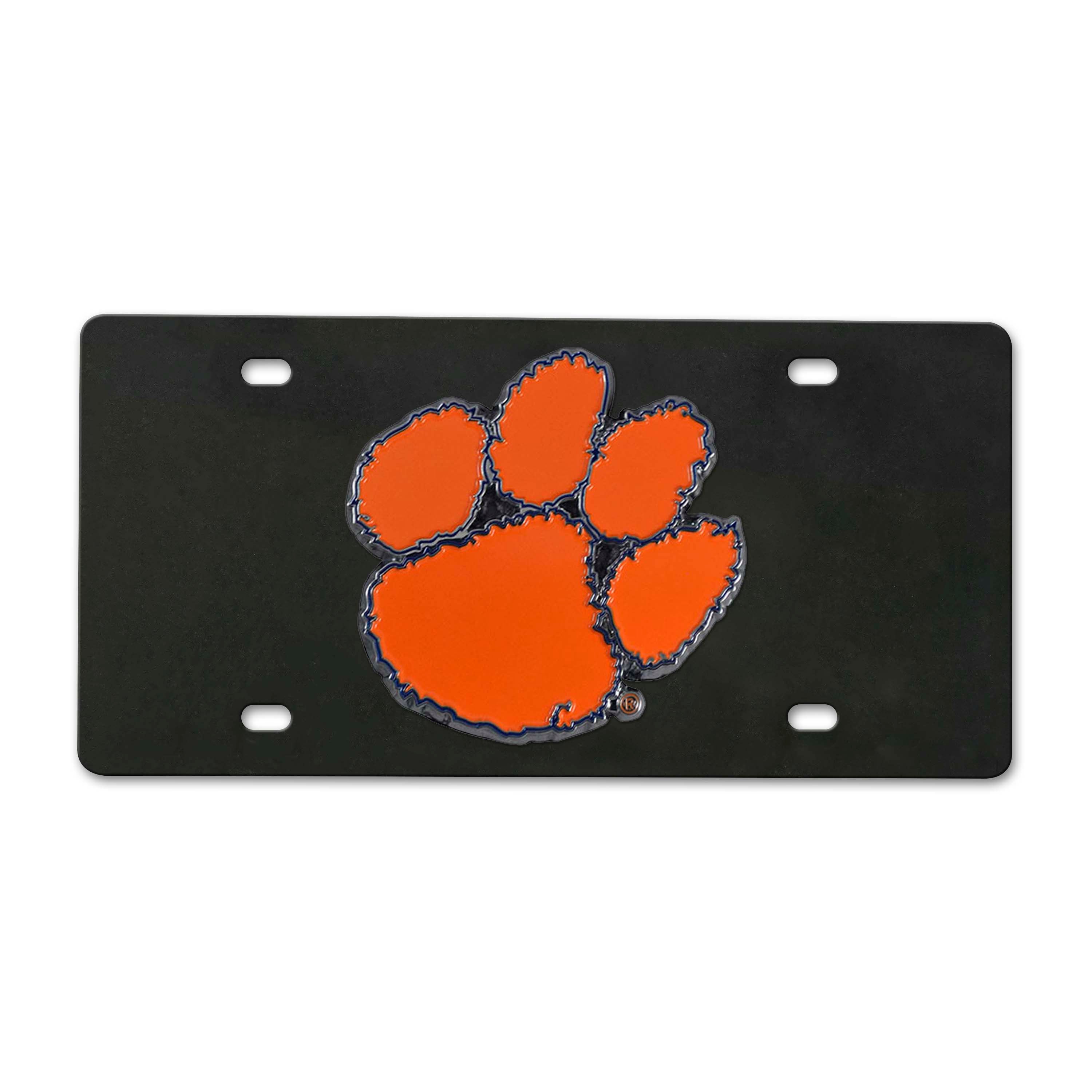 Clemson Tigers 3D Black License Plate - Clemson