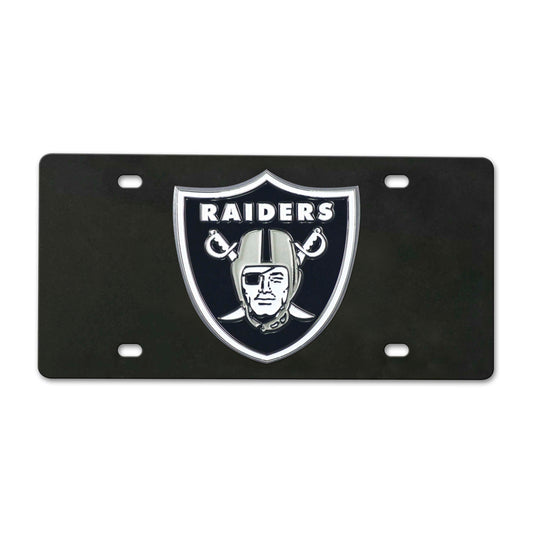 Las Vegas Raiders 3D Black License Plate - Las Vegas Raiders