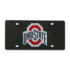 Ohio State Buckeyes 3D Black License Plate