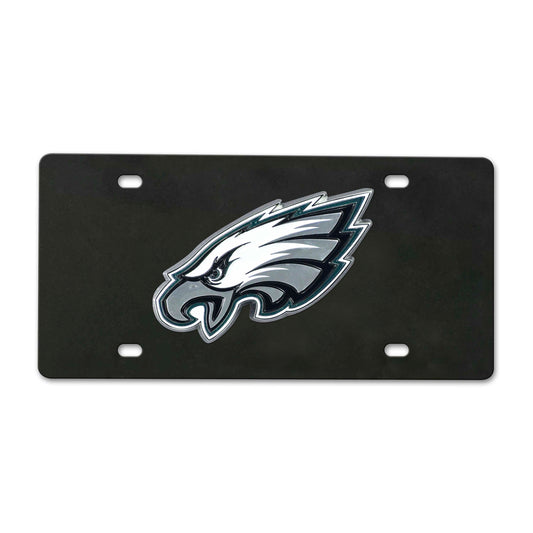 Philadelphia Eagles 3D Black License Plate