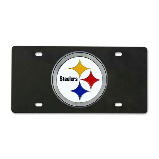 Pittsburgh Steelers 3D Black License Plate